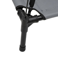 vidaXL Cama para cães com toldo tecido oxford e aço antracite