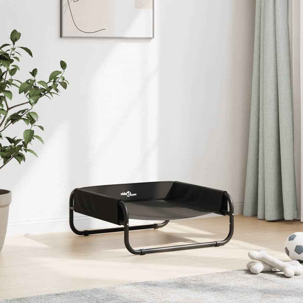 vidaXL Cama para cães elevada tecido oxford e aço antracite