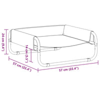 vidaXL Cama para cães elevada tecido oxford e aço antracite