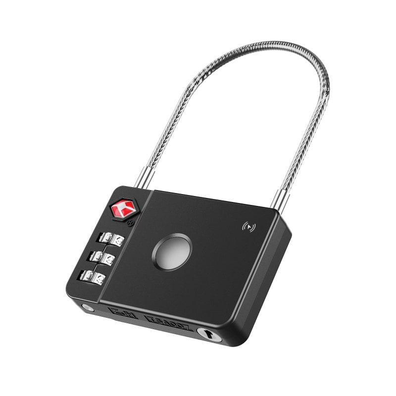 Mili Milock Cadeado Tsa Localizador Compatível Com Apple Find My Preto