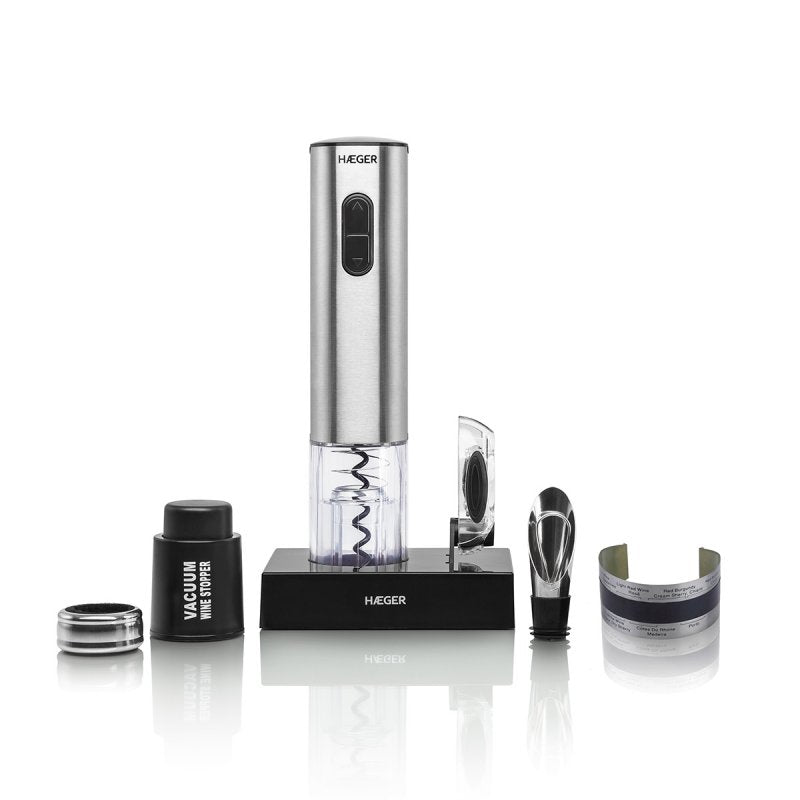 Haeger Lucca Saca-Rolhas Recarregável + Pack de Acessórios