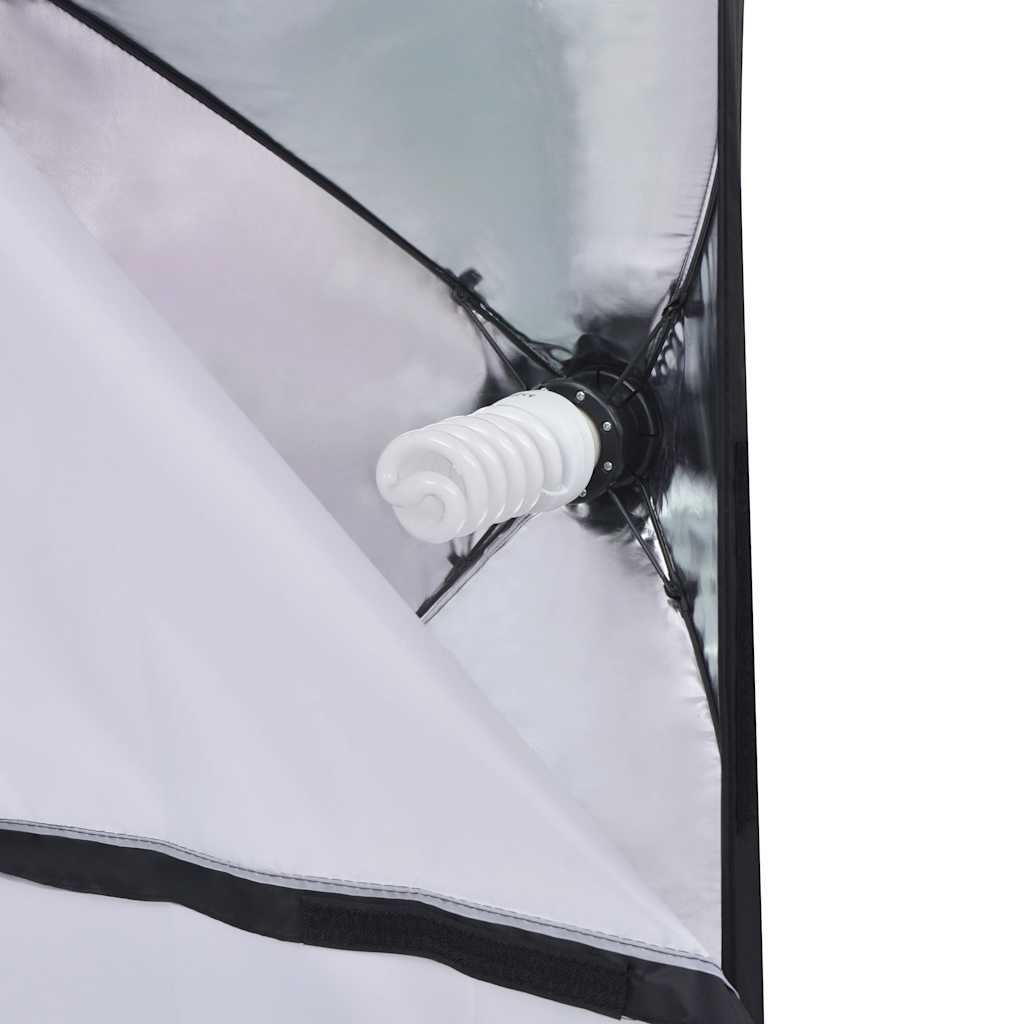 vidaXL Kit estúdio fotográfico c/ 5 fundos coloridos e 2 softboxes