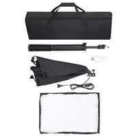 vidaXL Iluminação de estúdio profissional 2 pcs 40x60 cm aço preto