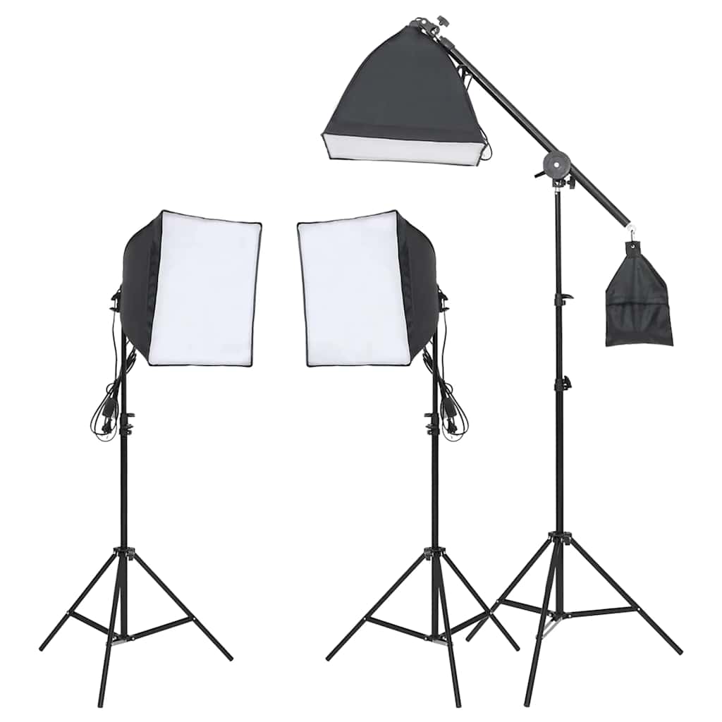 vidaXL Conjunto de iluminação para estúdio com tripé e softbox