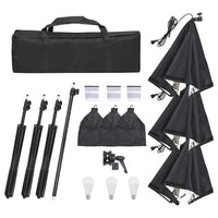 vidaXL Conjunto de iluminação para estúdio com tripé e softbox