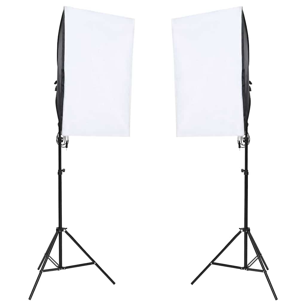 vidaXL Iluminação de estúdio profissional 2 pcs 40x60 cm aço preto