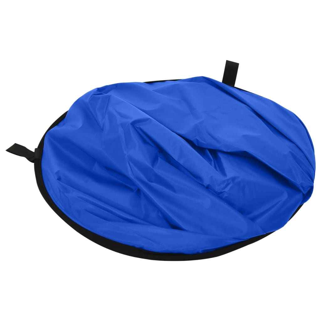 vidaXL Tela fundo de estúdio oval 2-em-1 200x150 cm verde e azul
