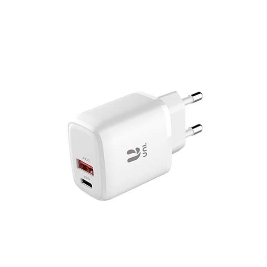 Cargador Unico Dual Usb Tipo(C) Y Usb(A) 20W