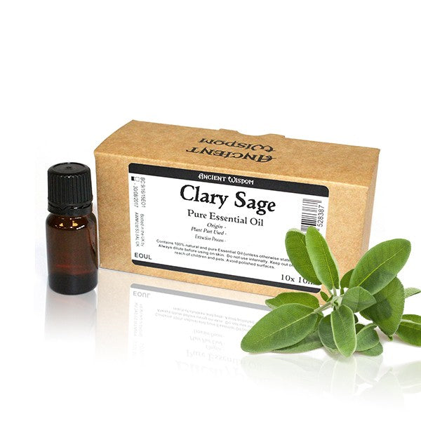 10x 10ml Clary Sage Essential Oil  Unlabelled