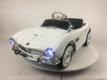 BMW 507 Oldtimer, 12 volt elektrische kinderauto met echte deuren