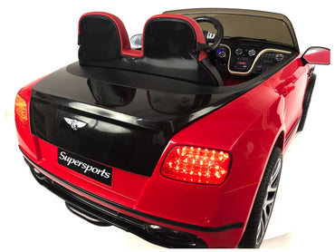 Bentley Supersports, 2 zitter elektrische kinderauto, rubberen banden en meer!
