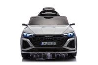 Audi S Q8, 12 volt elektrische kinderauto met rubberen banden, leder zitje en meer