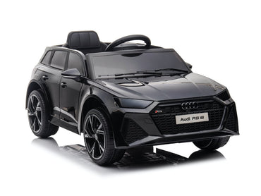 Audi RS6,12 volt elektrische kinderauto met rubberen banden, leder zitje en meer!