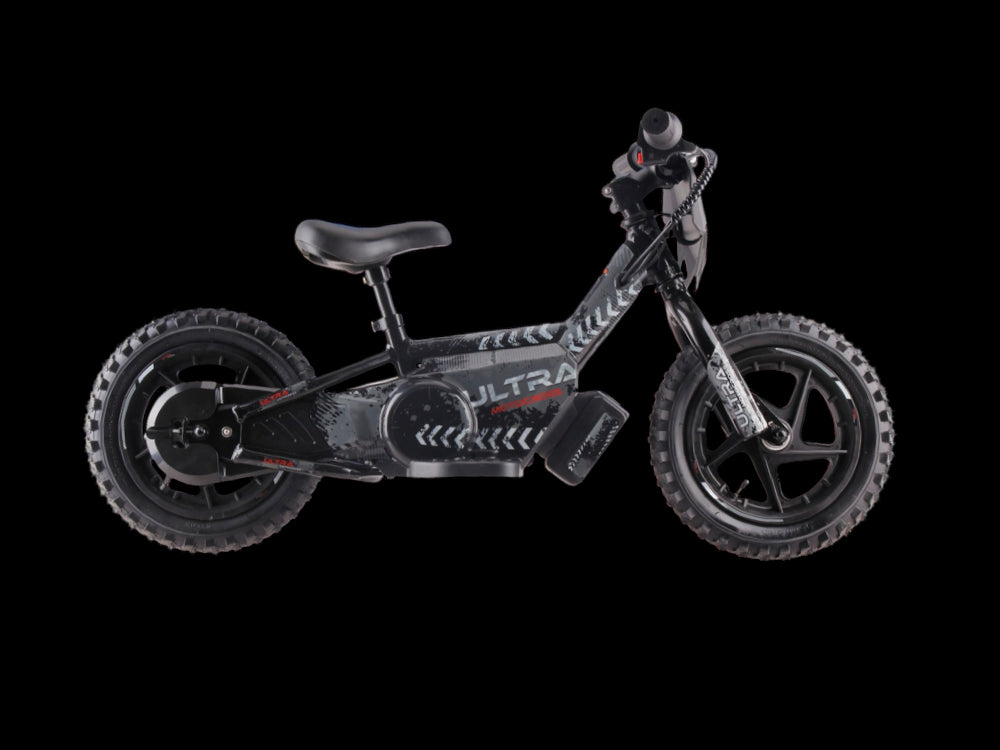 24 volt elektrische balance bike met 12 inch wielen, elektrische motor - zwart