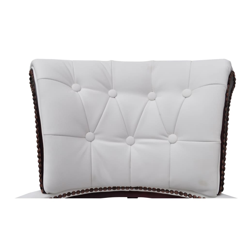 vidaXL Cadeira de escritório giratória branco