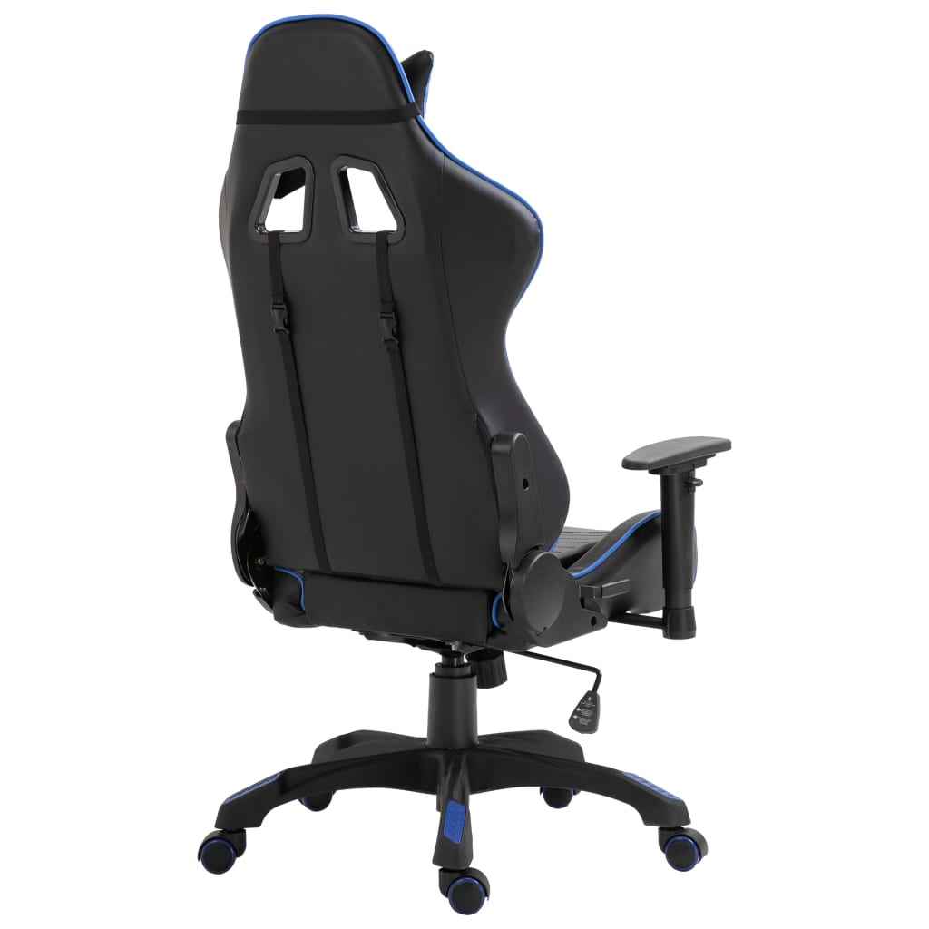 vidaXL Cadeira de gaming couro artificial azul