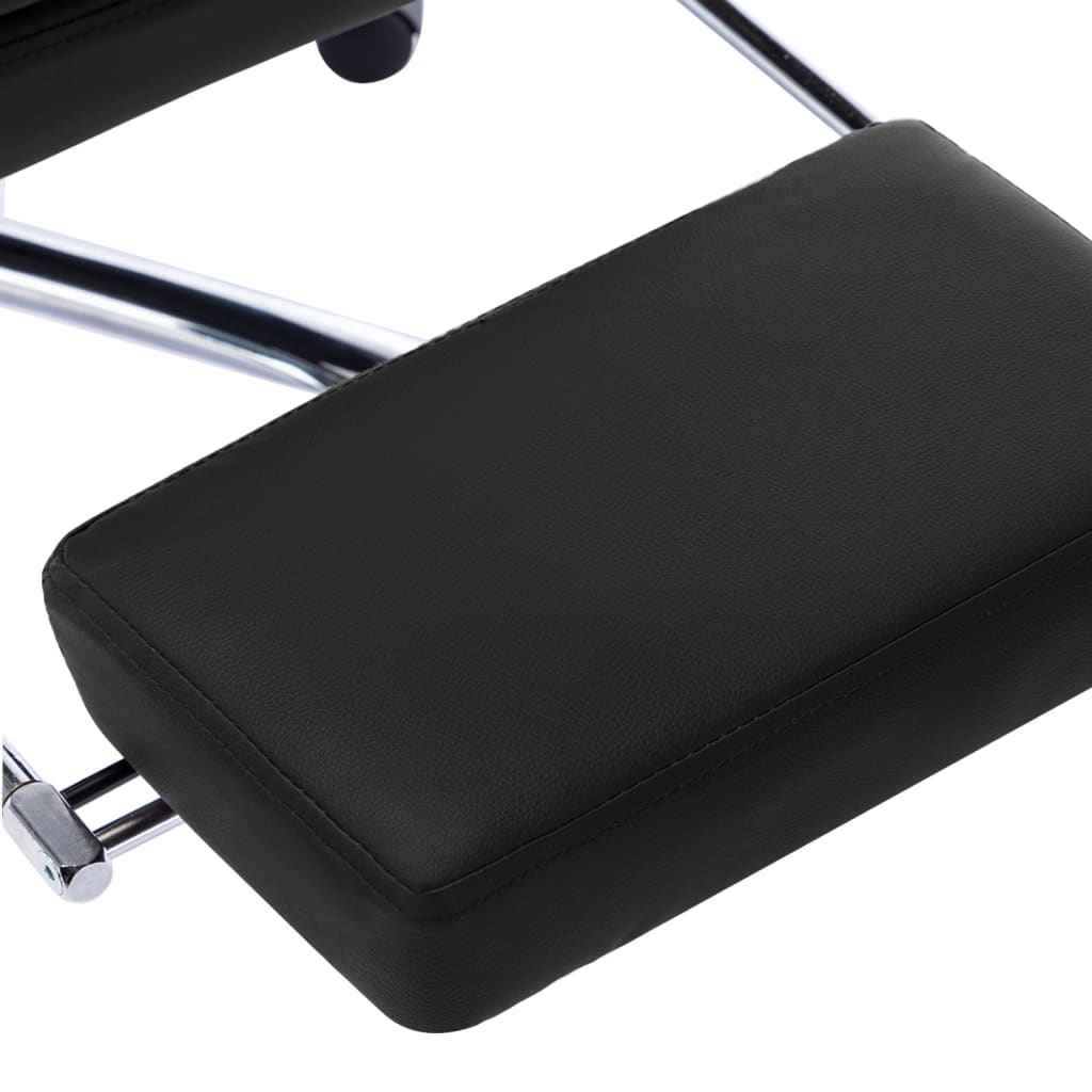 vidaXL Cadeira de escritório em couro artificial preto