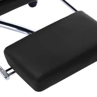 vidaXL Cadeira de escritório em couro artificial preto