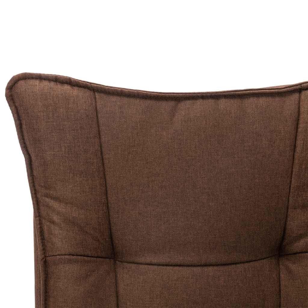 vidaXL Cadeira de escritório tecido castanho