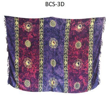 1x Bali Celtic Sarongs - Yin & Yang (4 Assorted Colours)