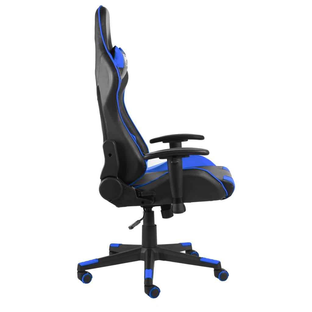 vidaXL Cadeira de gaming giratória PVC azul