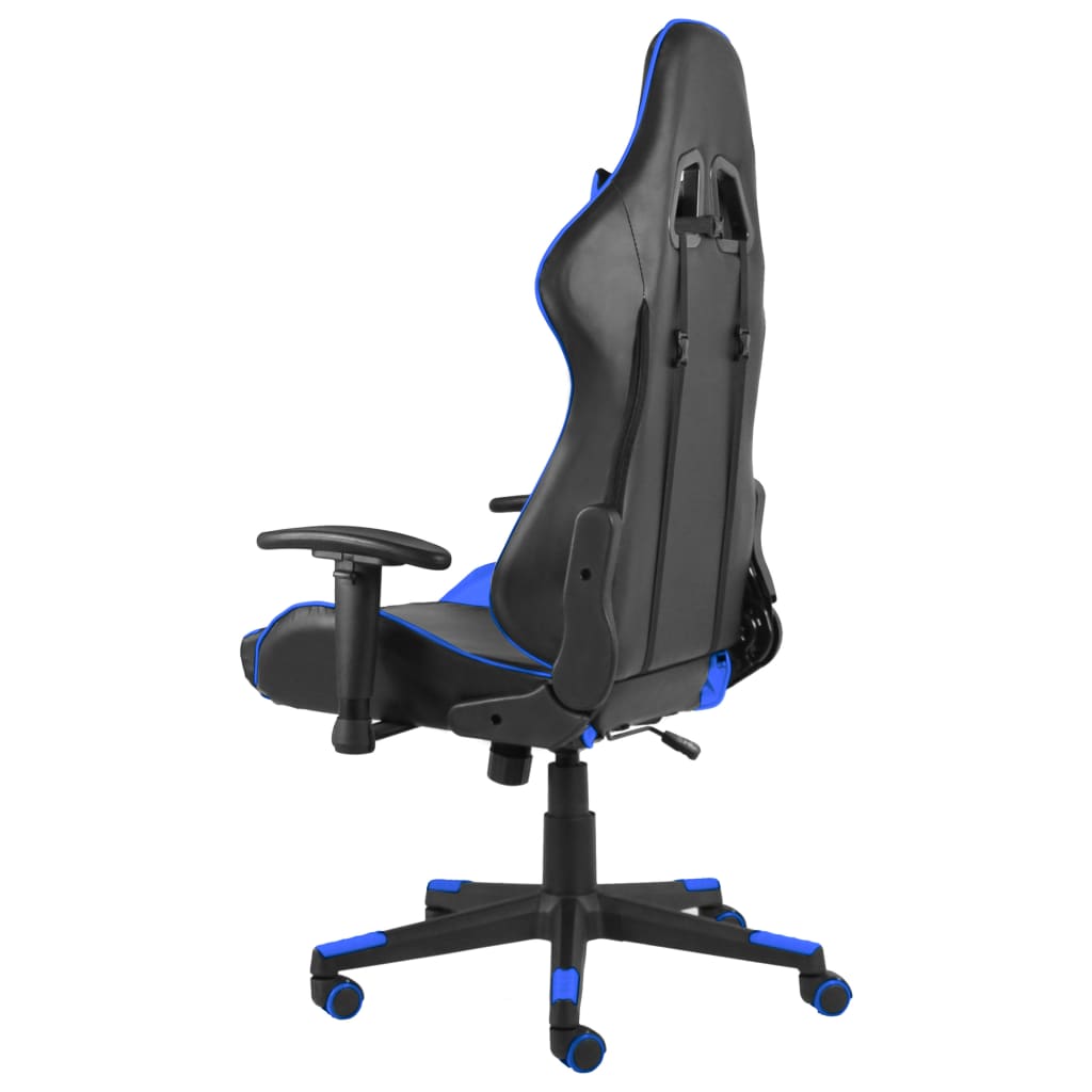 vidaXL Cadeira de gaming giratória PVC azul