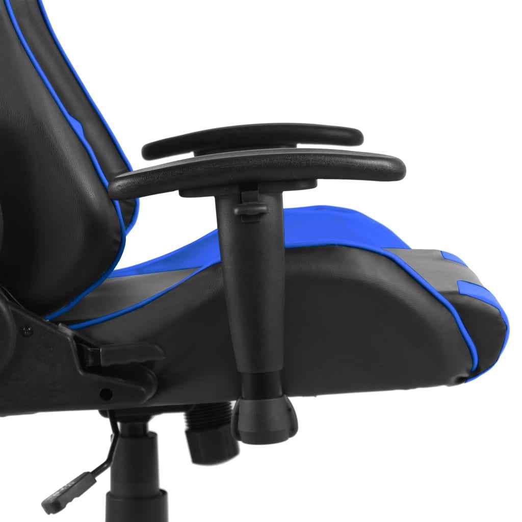 vidaXL Cadeira de gaming giratória PVC azul
