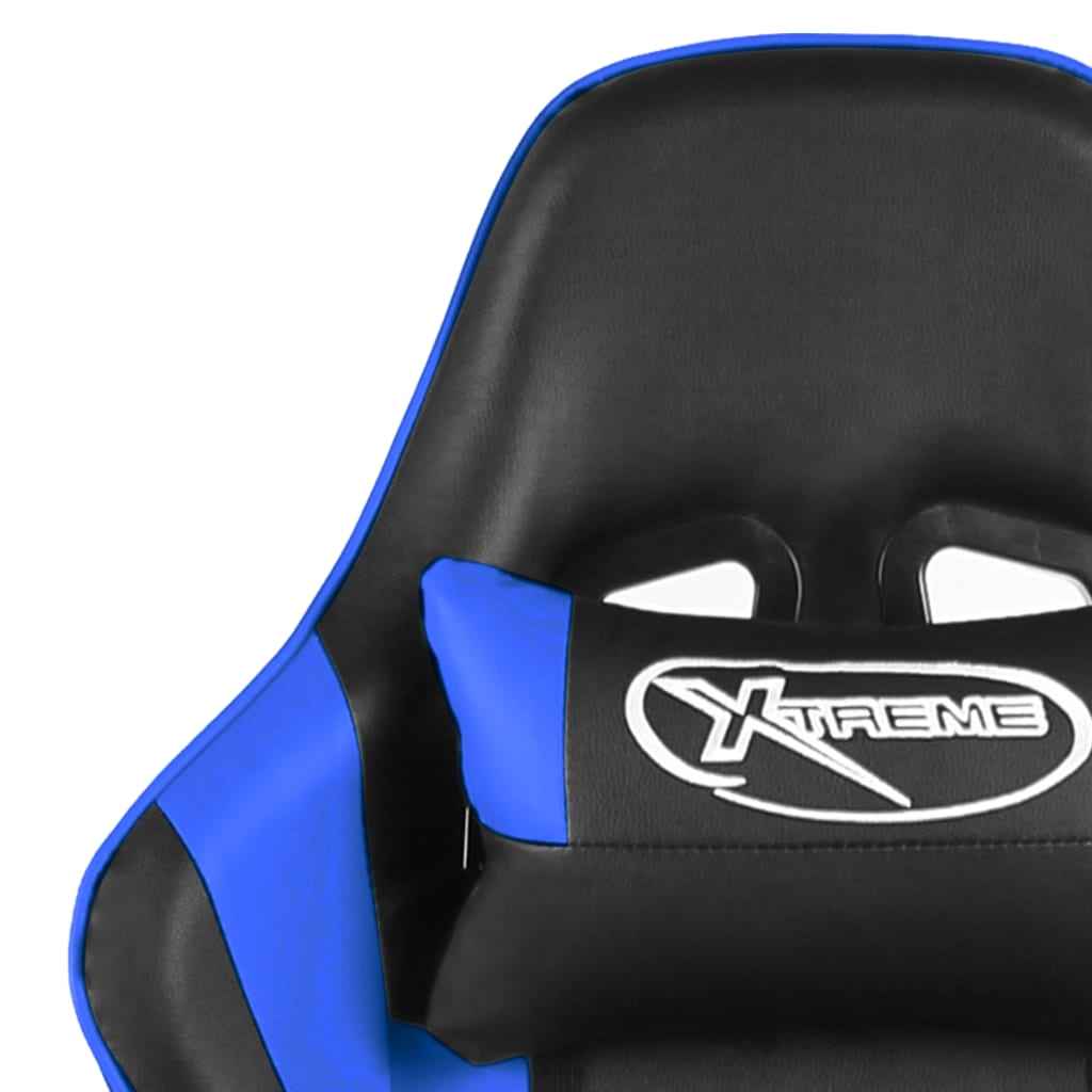 vidaXL Cadeira de gaming giratória PVC azul