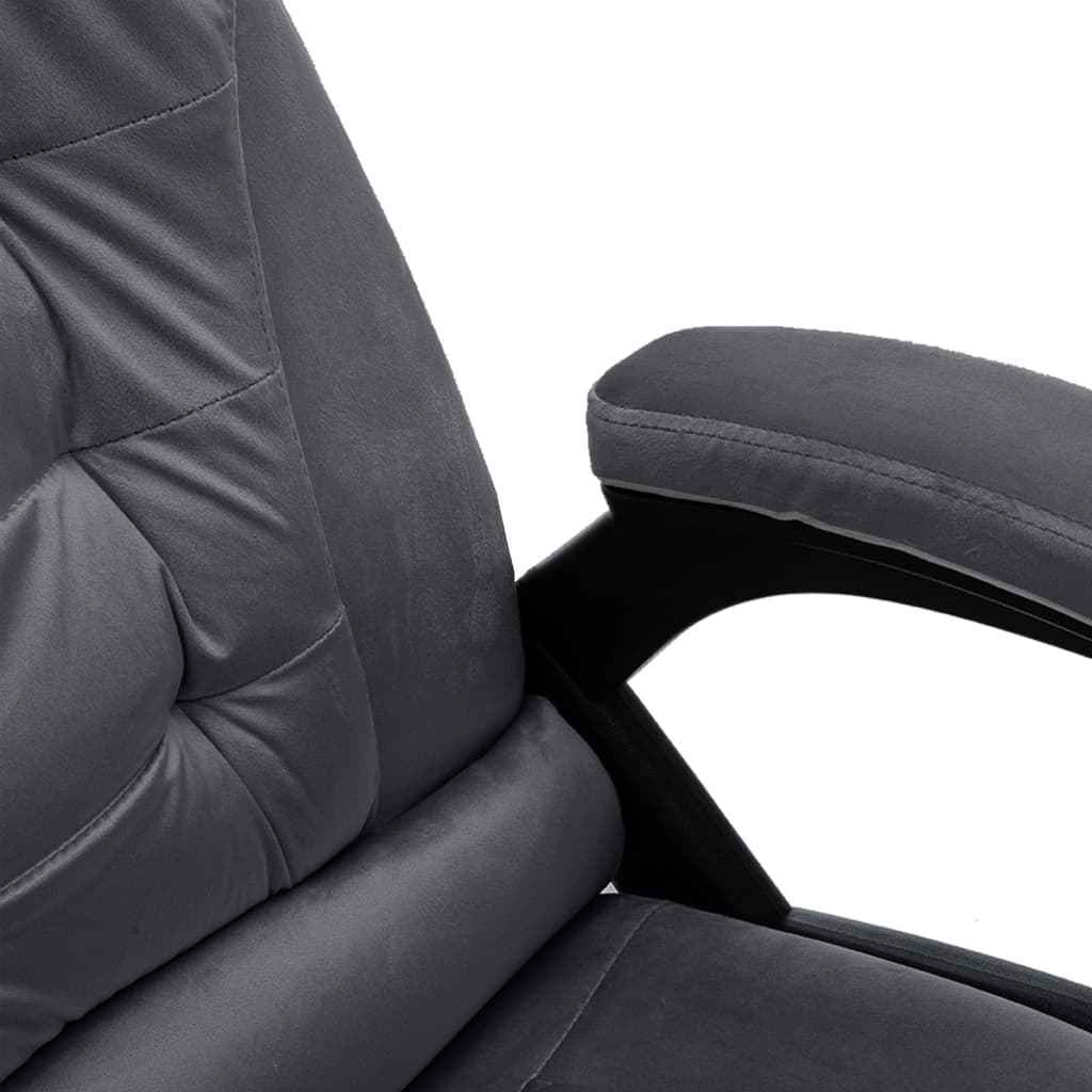 vidaXL Cadeira de escritório veludo cinzento-escuro