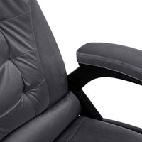 vidaXL Cadeira de escritório veludo cinzento-escuro