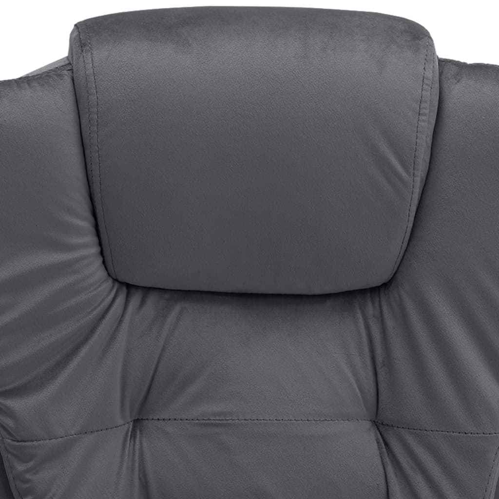 vidaXL Cadeira de escritório veludo cinzento-escuro