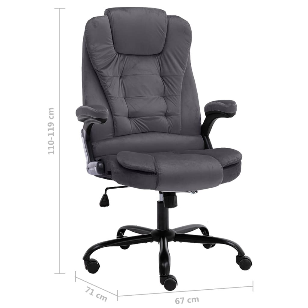 vidaXL Cadeira de escritório veludo cinzento-escuro