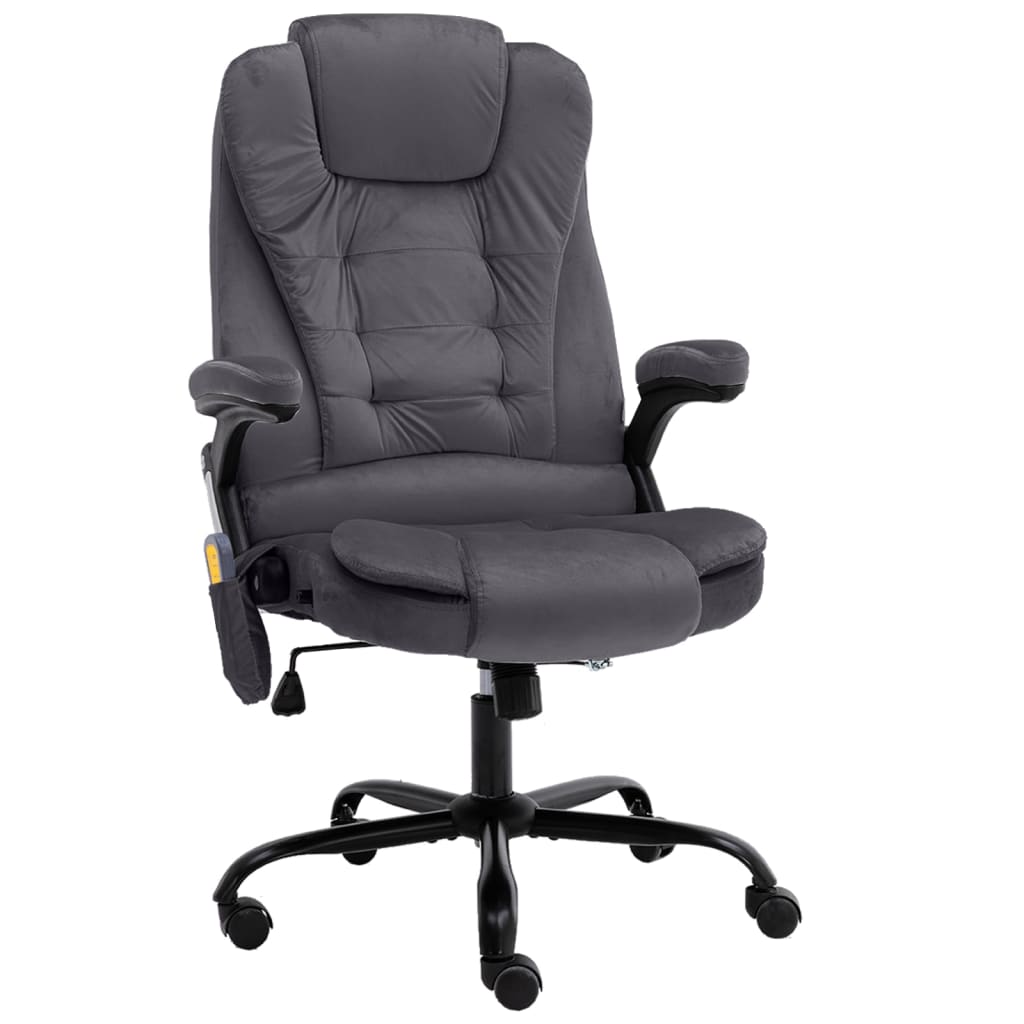 vidaXL Cadeira de escritório veludo cinzento-escuro