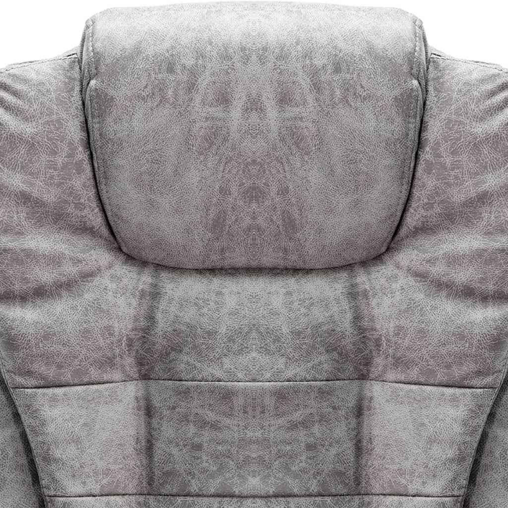 vidaXL Cadeira de escritório couro artificial cinzento-claro