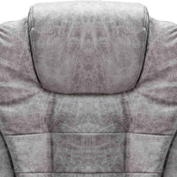 vidaXL Cadeira de escritório couro artificial cinzento-claro