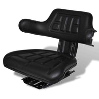 vidaXL Assento de trator com suspensão, preto