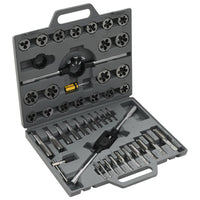 vidaXL Conjunto de machos e caçonetes para abrir roscas 111 pcs