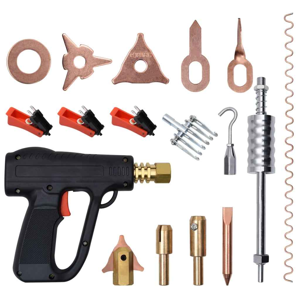 vidaXL 86 pcs conjunto de reparação de mossas com soldador