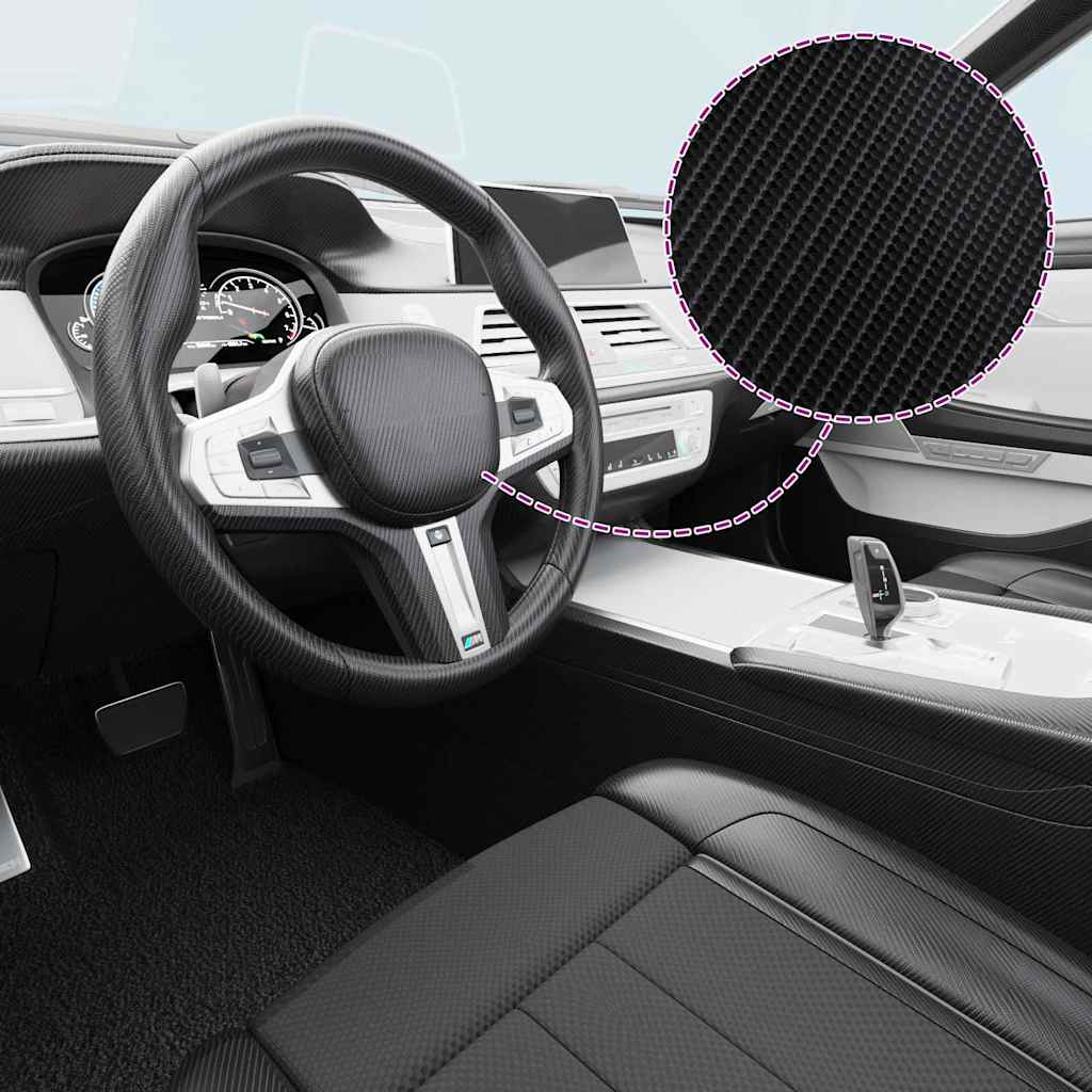 vidaXL Película para carro 100x150 cm 4D preto