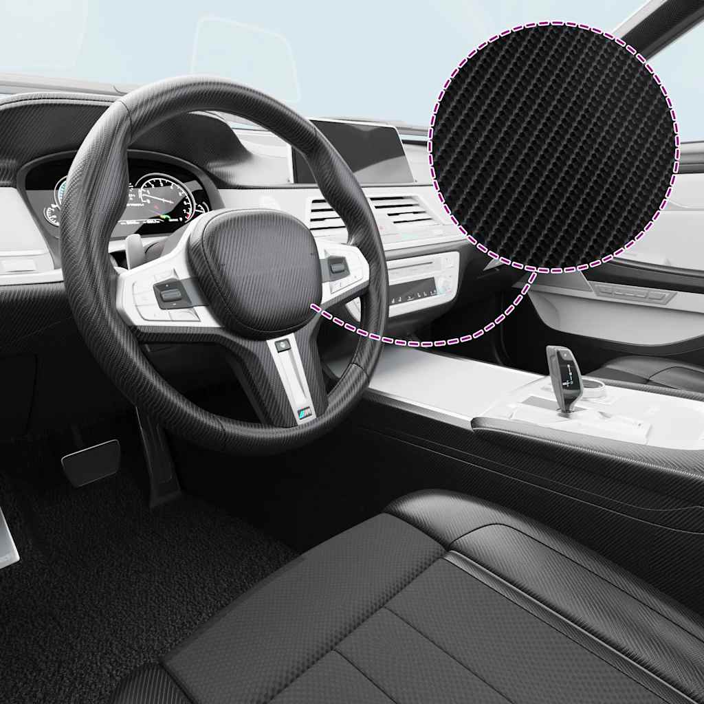 vidaXL Película para carro 100x150 cm 4D preto