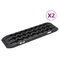 vidaXL Placas de tração 2 pcs 106x30,5x7 cm nylon preto