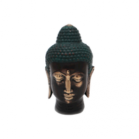 Small Antique Brass Buddha Head