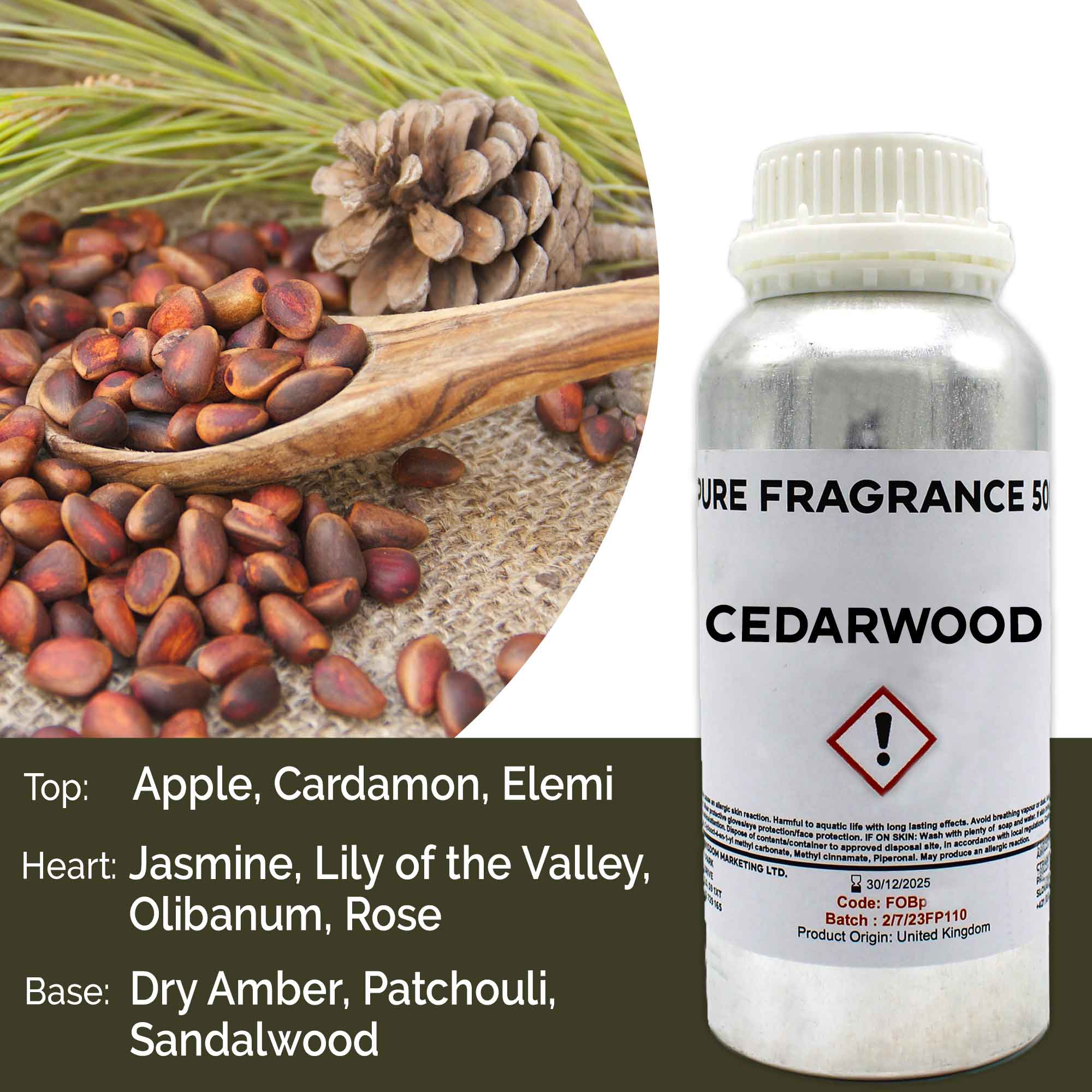 Cedarwood Pure Fragrance Oil - 500ml