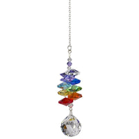 Cascata de cristais Swarovski multifacetados - Chakras