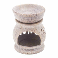 Small Soapstone Oil Burner 8cm - Elephant