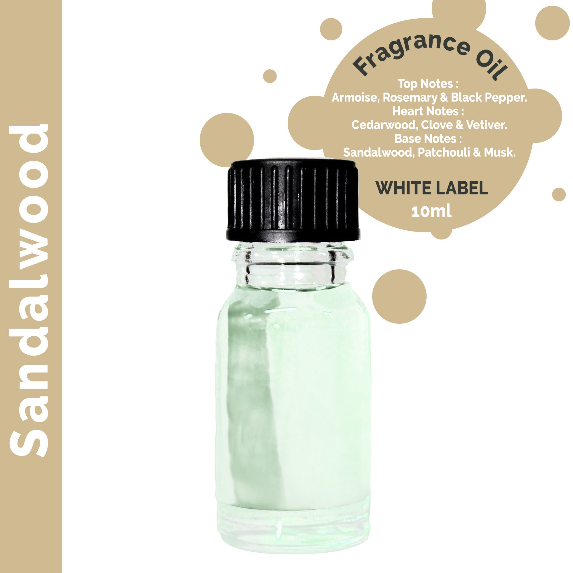 10ml Sandalwood Fragrance Oil - UNLABELLED