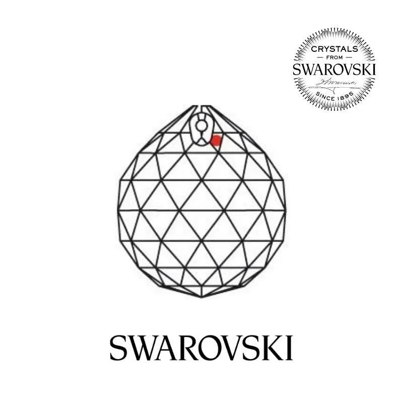 Bola de Cristal Multifacetado Swarovski Amarela - 40 mm