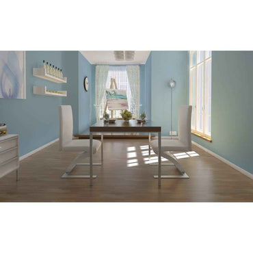 vidaXL Cadeiras de jantar 2 pcs couro artificial branco