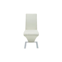 vidaXL Cadeiras de jantar 2 pcs couro artificial branco