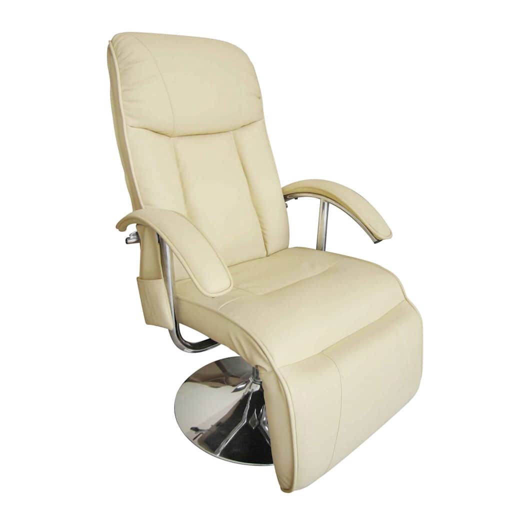 vidaXL Cadeira de massagens couro artificial preto